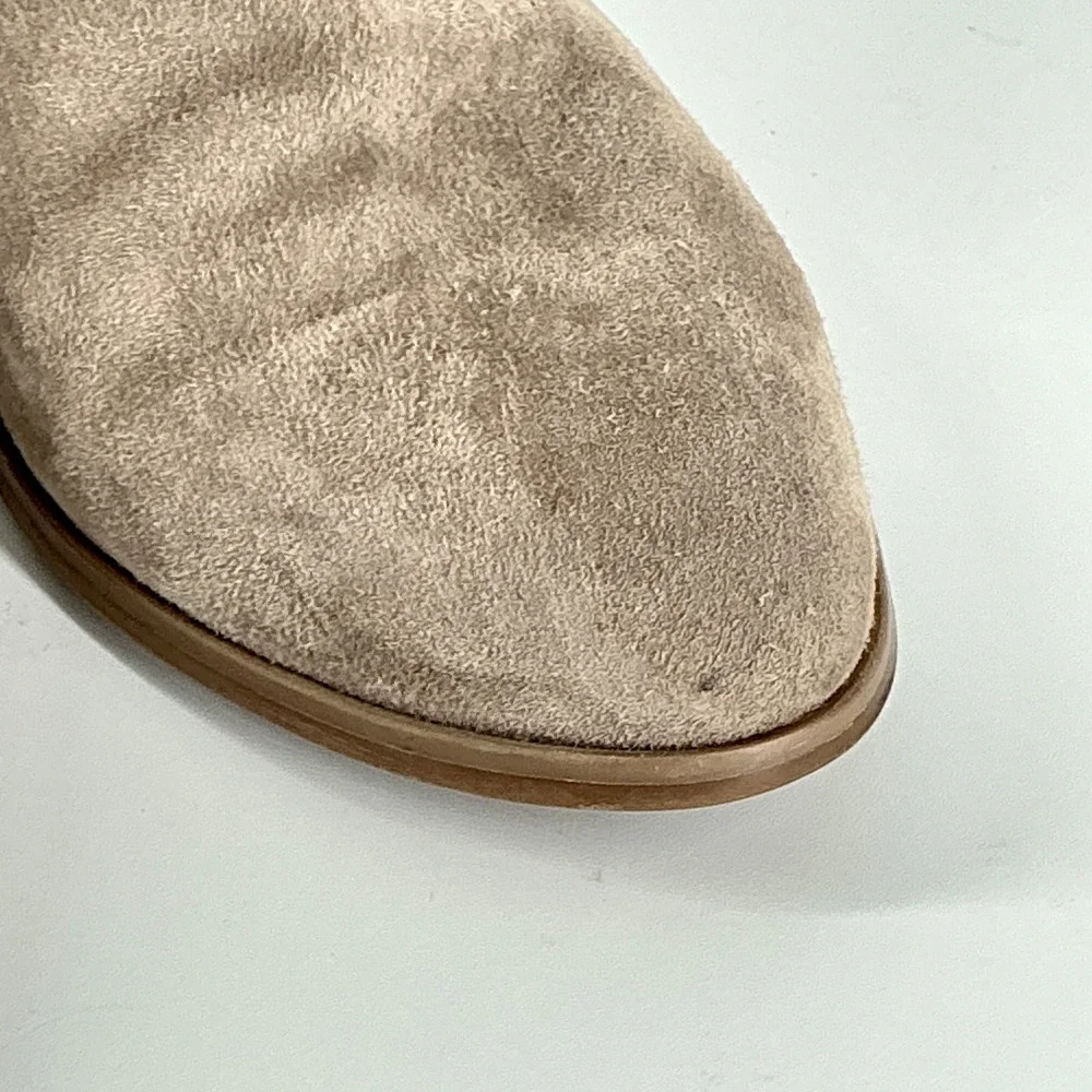 Kate Spade New‎ York Size 7 Taupe Suede Bow Ankle Booties Buckle TALEY